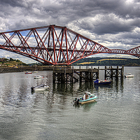Buy canvas prints of The Bridge from North Queensferry Bay by Tom Gomez