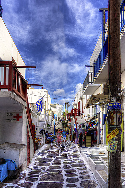 Market Day in Mykonos Picture Board by Tom Gomez