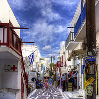 Buy canvas prints of Market Day in Mykonos by Tom Gomez