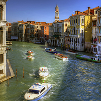 Buy canvas prints of Looking North on the Grand Canal by Tom Gomez