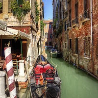 Buy canvas prints of The absent Gondolier by Tom Gomez