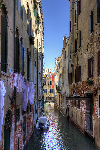 Washday in Venice Picture Board by Tom Gomez