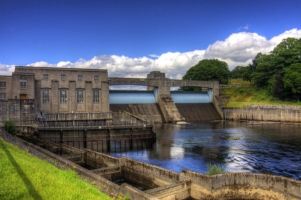 Pitlochry Dam and Fish Ladder Picture Board by Tom Gomez