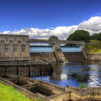 Buy canvas prints of Pitlochry Dam and Fish Ladder by Tom Gomez
