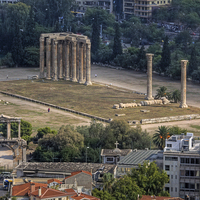 Buy canvas prints of Temple of Olympian Zeus by Tom Gomez