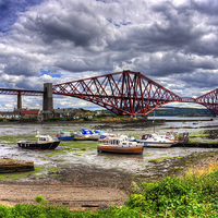 Buy canvas prints of Low Tide in North Queensferry by Tom Gomez