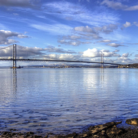 Buy canvas prints of The Crossings on the Forth by Tom Gomez