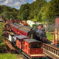 Buy canvas prints of Crowds at Goathland Station by Tom Gomez