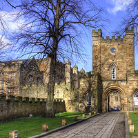Buy canvas prints of Durham Castle Gate by Tom Gomez