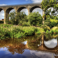 Buy canvas prints of Avon Viaduct Reflections by Tom Gomez