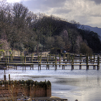 Buy canvas prints of Derwentwater Boat Piers by Tom Gomez