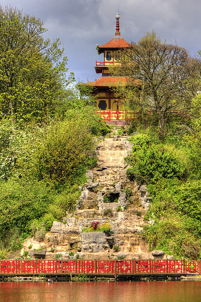 Peasholm Park Pagoda Picture Board by Tom Gomez