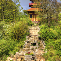 Buy canvas prints of Peasholm Park Pagoda by Tom Gomez