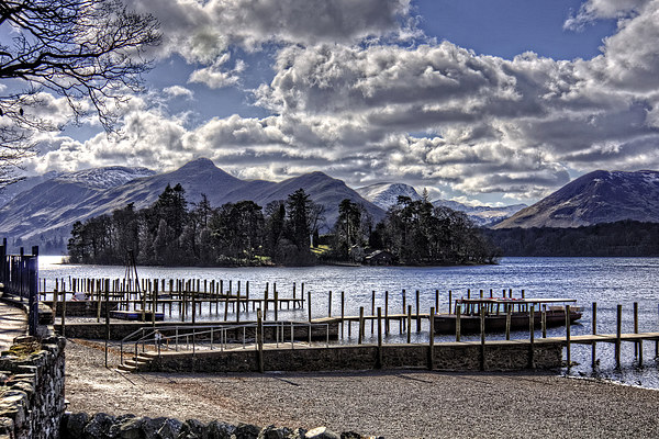 Clouds over Derwentwater Picture Board by Tom Gomez