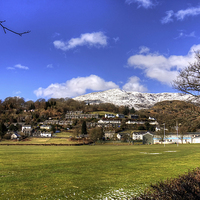 Buy canvas prints of Playing Fields of Coniston by Tom Gomez