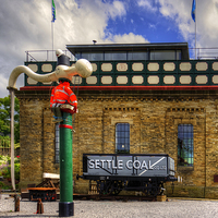 Buy canvas prints of Settle Station Tank House by Tom Gomez