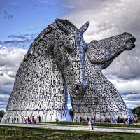 Buy canvas prints of The Kelpies by Tom Gomez