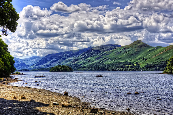 Rowboats on Derwentwater Picture Board by Tom Gomez