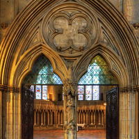 Buy canvas prints of Chapter House Door by Tom Gomez