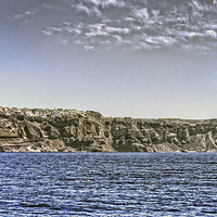 Buy canvas prints of Cruise Ship and Cliffs by Tom Gomez