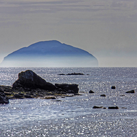 Buy canvas prints of Misty Ailsa Craig by Tom Gomez