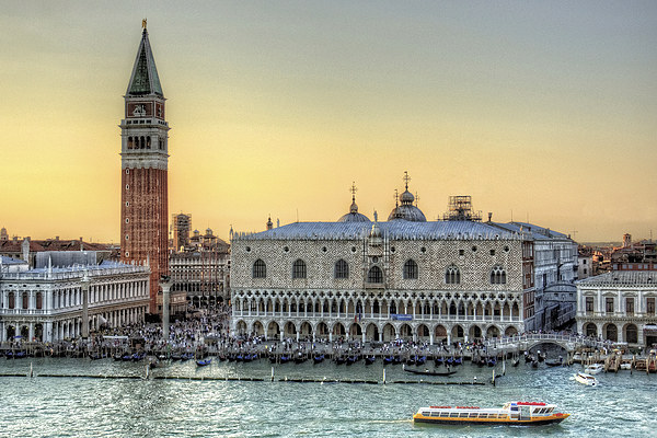 Early Evening Light in Piazza San Marco Picture Board by Tom Gomez