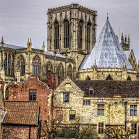 Buy canvas prints of The Minster from the City Walls by Tom Gomez