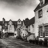 Buy canvas prints of White Horse Close - B&W by Tom Gomez