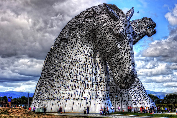 Kelpies at the Helix Picture Board by Tom Gomez