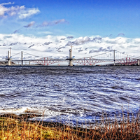 Buy canvas prints of New Forth Crossing - 3 March 2015 by Tom Gomez