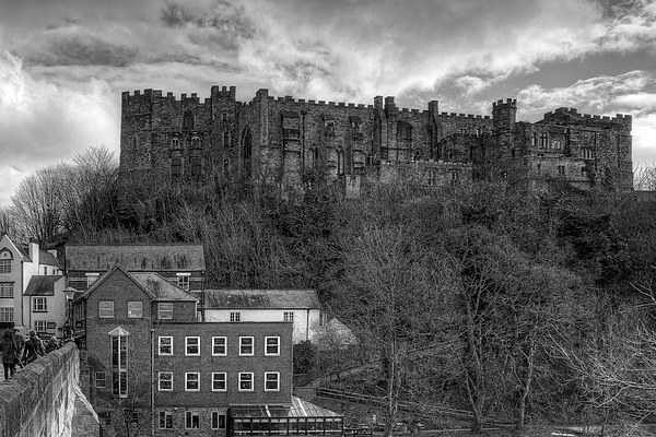Durham Castle B&W Picture Board by Tom Gomez