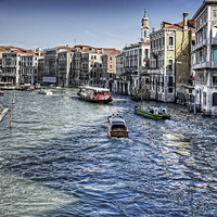 Buy canvas prints of North from the Rialto Bridge by Tom Gomez