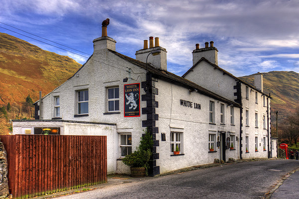 The White Lion at Patterdale Picture Board by Tom Gomez