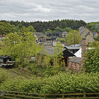 Buy canvas prints of Beamish Pit Village by Tom Gomez