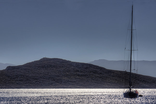 Morning in the Bay of Nimborio Picture Board by Tom Gomez