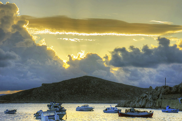 Storm Clouds in the Dodecanese Picture Board by Tom Gomez
