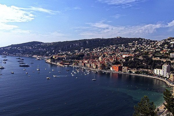 Villefranche Bay and Town Picture Board by Tom Gomez
