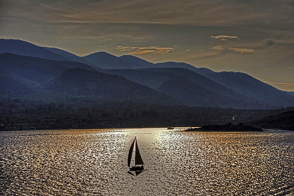 Sunset on the Dalmatian Coast Picture Board by Tom Gomez