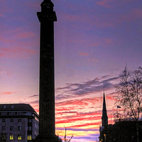 Buy canvas prints of The sun goes down over Edinburgh by Tom Gomez