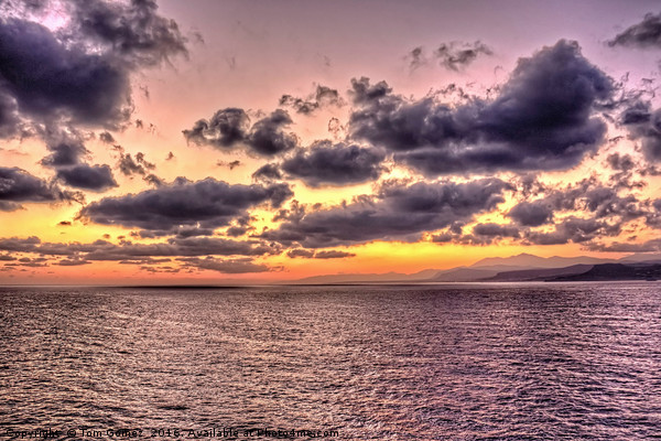 Sunrise in the Aegean Picture Board by Tom Gomez