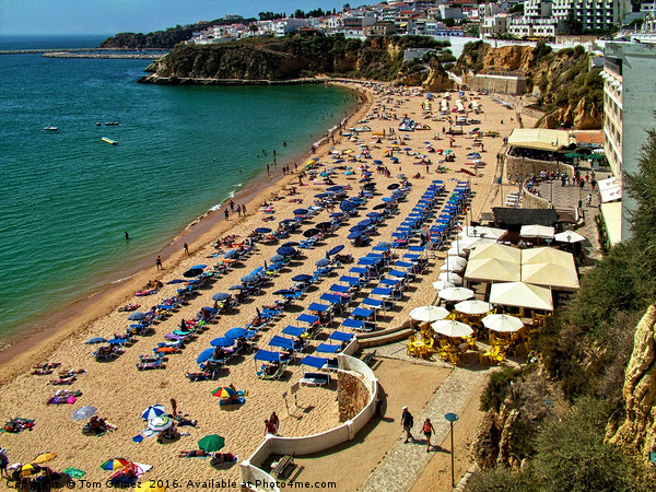 Albufeira Beach (west end) Picture Board by Tom Gomez