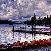 Buy canvas prints of Boats at Bowness by Tom Gomez