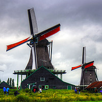 Buy canvas prints of Windmills at Zaanse Schans by Tom Gomez