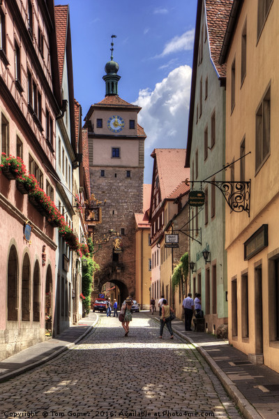 White Tower Rothenburg Picture Board by Tom Gomez