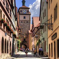 Buy canvas prints of White Tower Rothenburg by Tom Gomez
