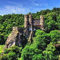 Buy canvas prints of Burg Rheinstein by Tom Gomez