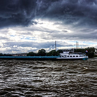 Buy canvas prints of Barge in the Storm by Tom Gomez