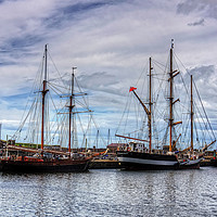 Buy canvas prints of Tall Ships at Anchor by Tom Gomez