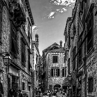 Buy canvas prints of Exploring Dubrovnik - B&W by Tom Gomez