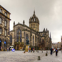 Buy canvas prints of St Giles on the High Street by Tom Gomez